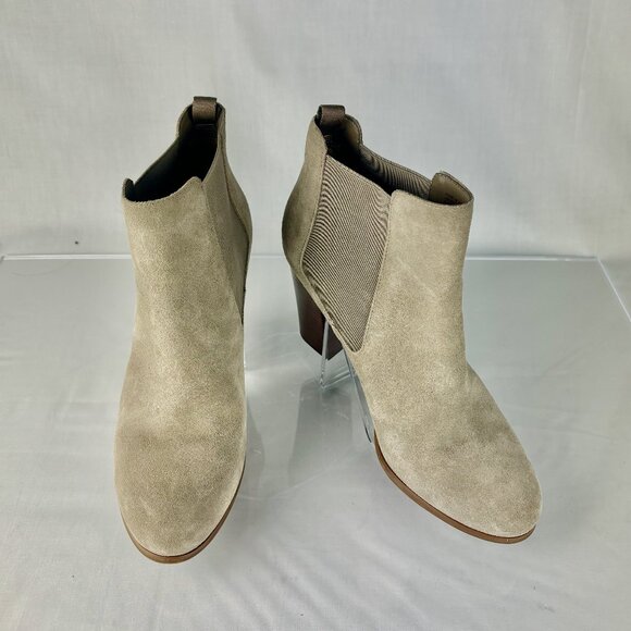MICHAEL KORS Grey Suede Chelsea Ankle Boots sz 10 Excellent condition - Picture 1 of 11